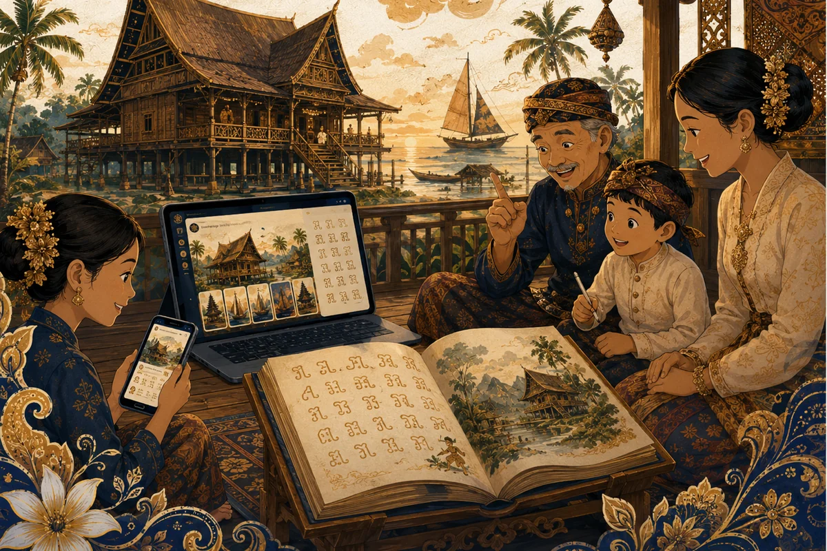 Ilustrasi Cerita dari Rumah Panggung, bagian kedua