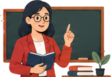 Ilustrasi guru sedang mengajar