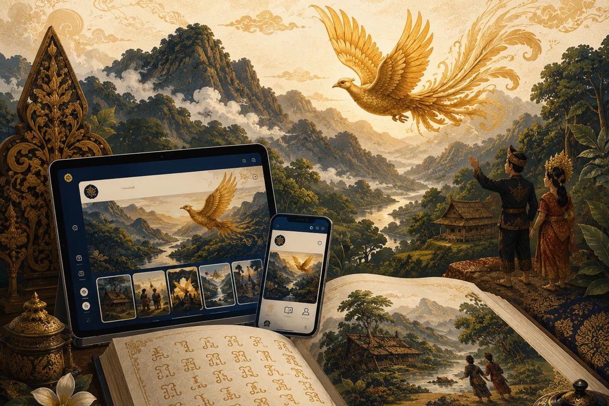 Ilustrasi Burung Emas dari Bukit Barisan, bagian kedua